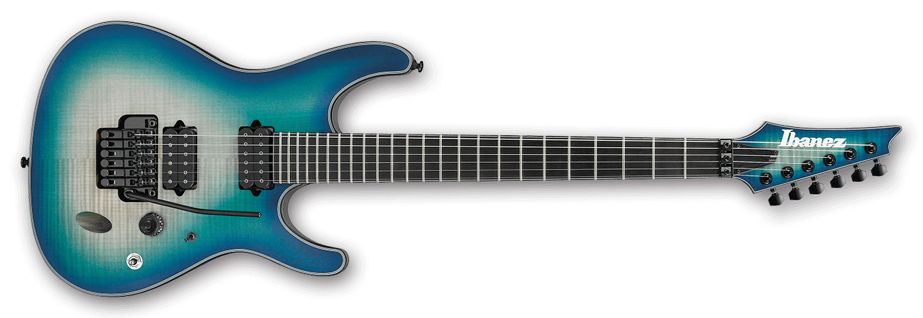 Blue Space Burst S Iron Label 6 String Electric Guitar