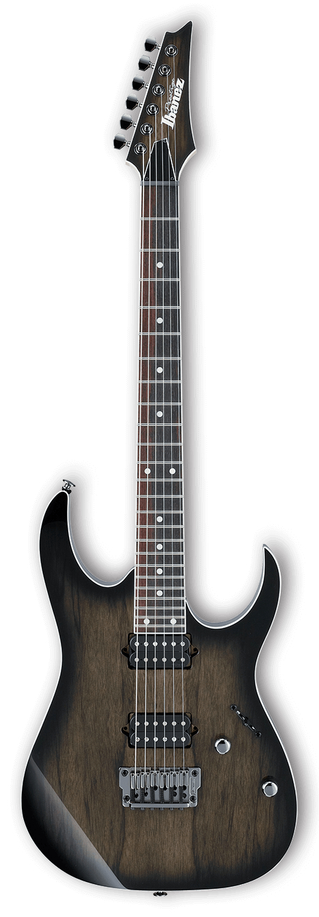 RG Prestige 6-String Electric Guitar with Case - Anvil Gray Burst Flat