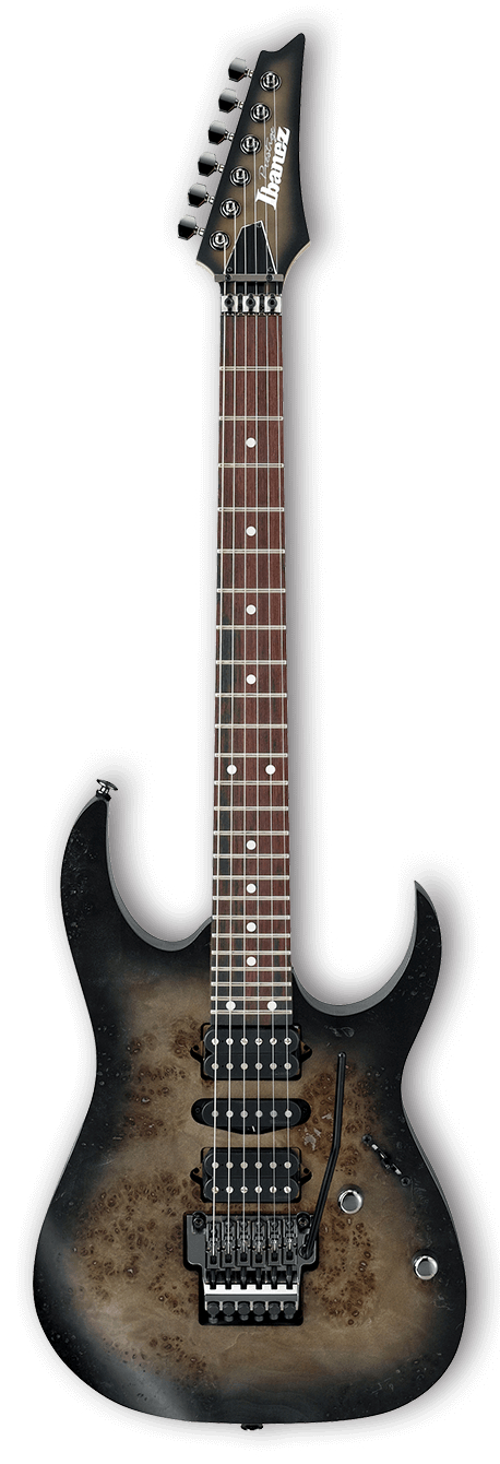 RG Prestige 6-String Electric Guitar with Case - Anvil Gray Burst Flat