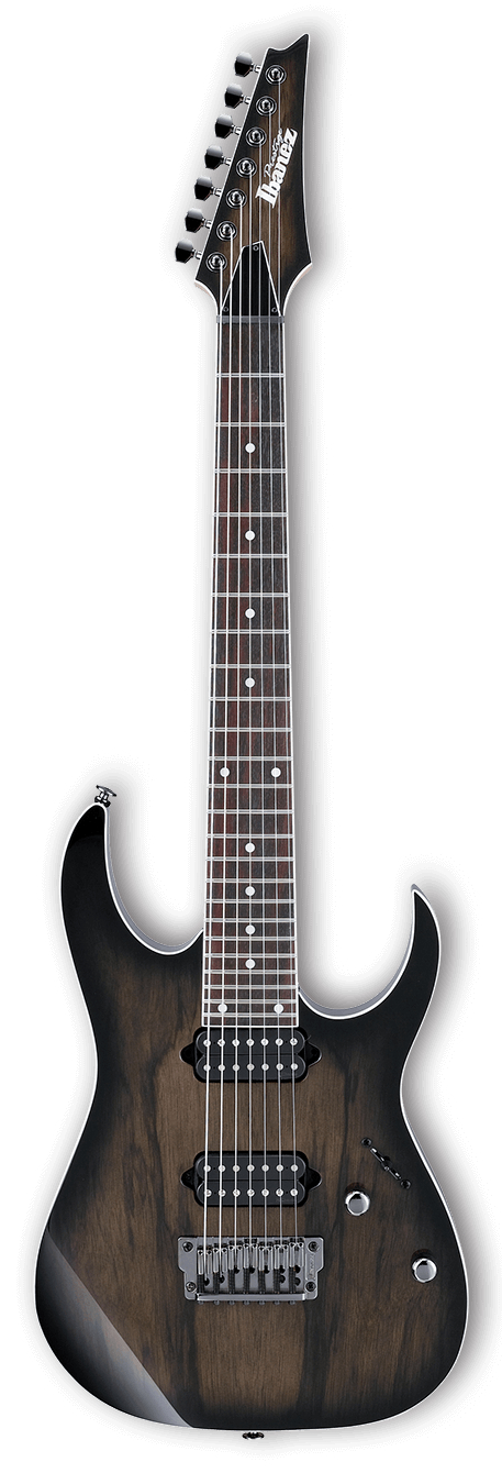 RG Prestige 7-String Electric Guitar with Case - Anvil Gray Burst