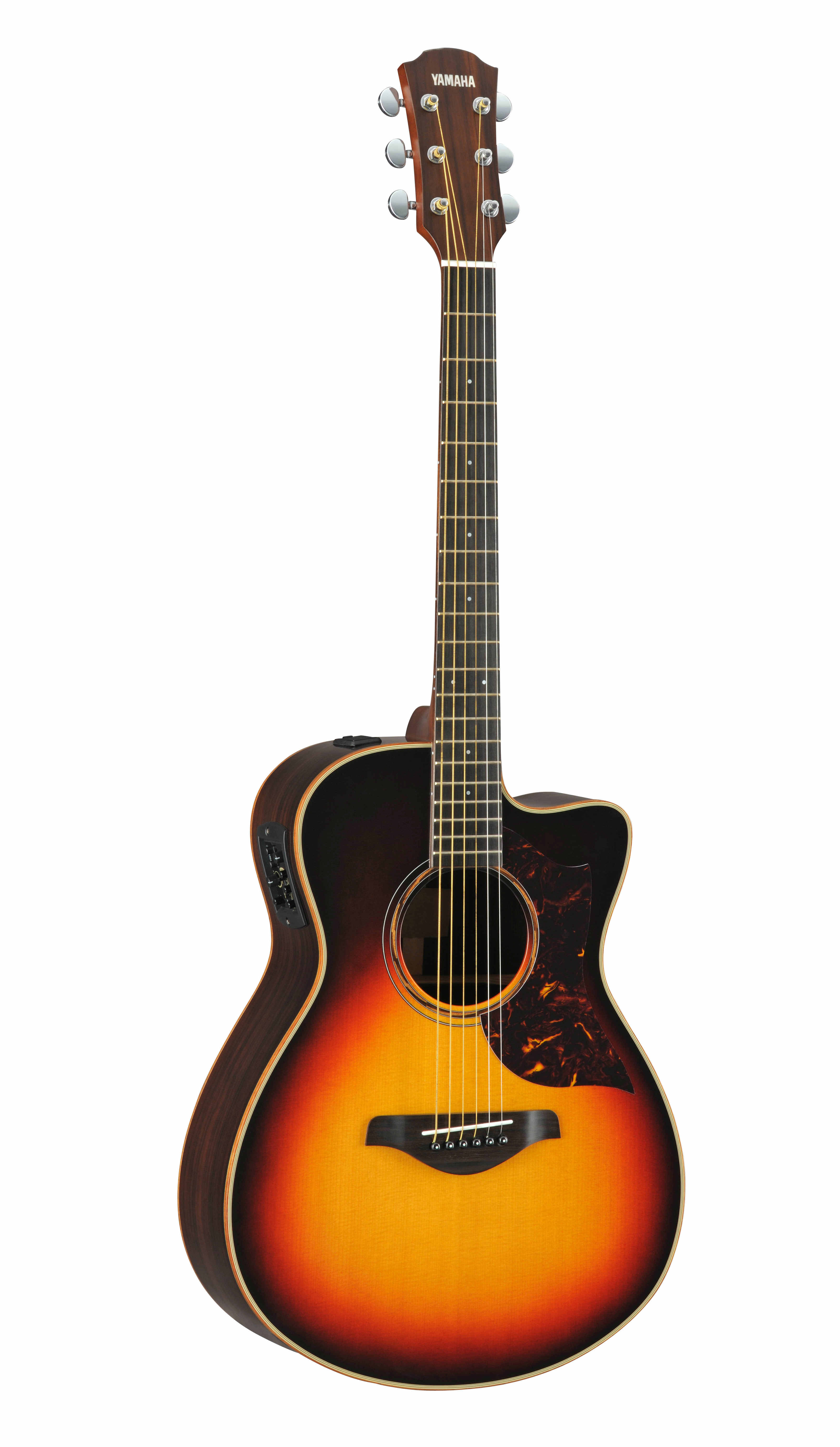 Small Body Vintage Sunburst Acoustic-Electric Guitar with Hard Bag Included