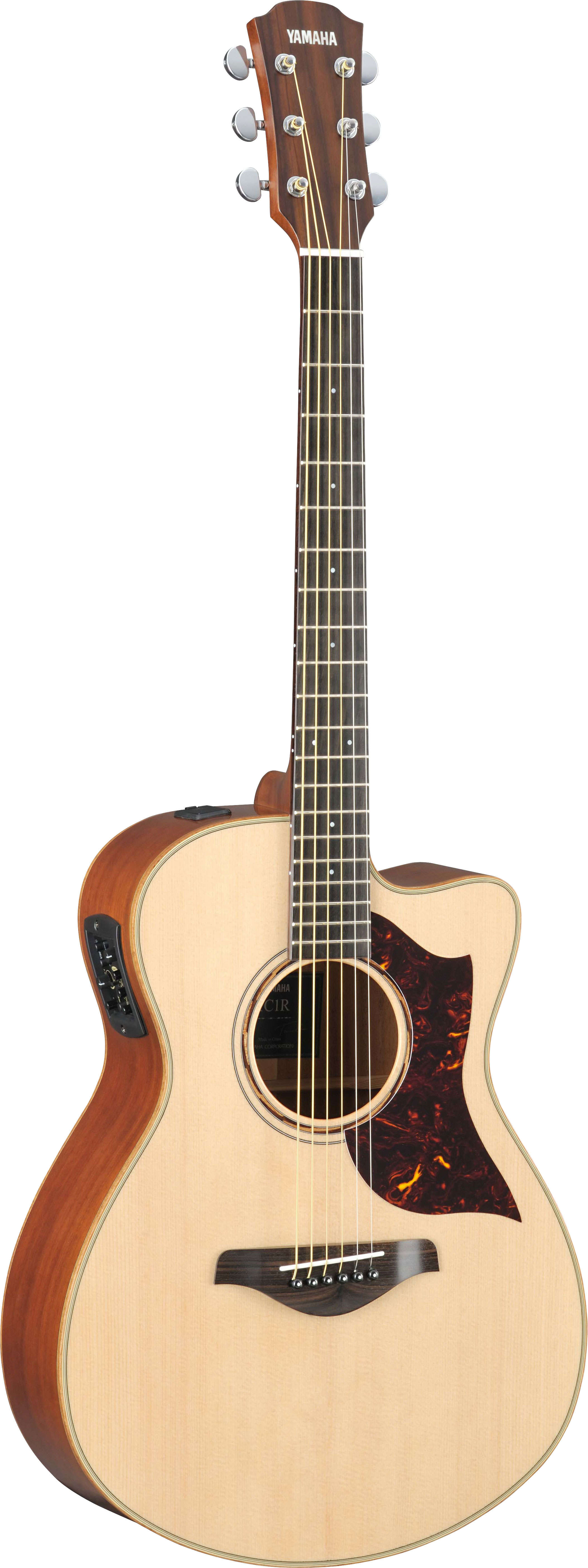Vintage Natural Small Body Acoustic-Electric Guitar with Hard Bag Included