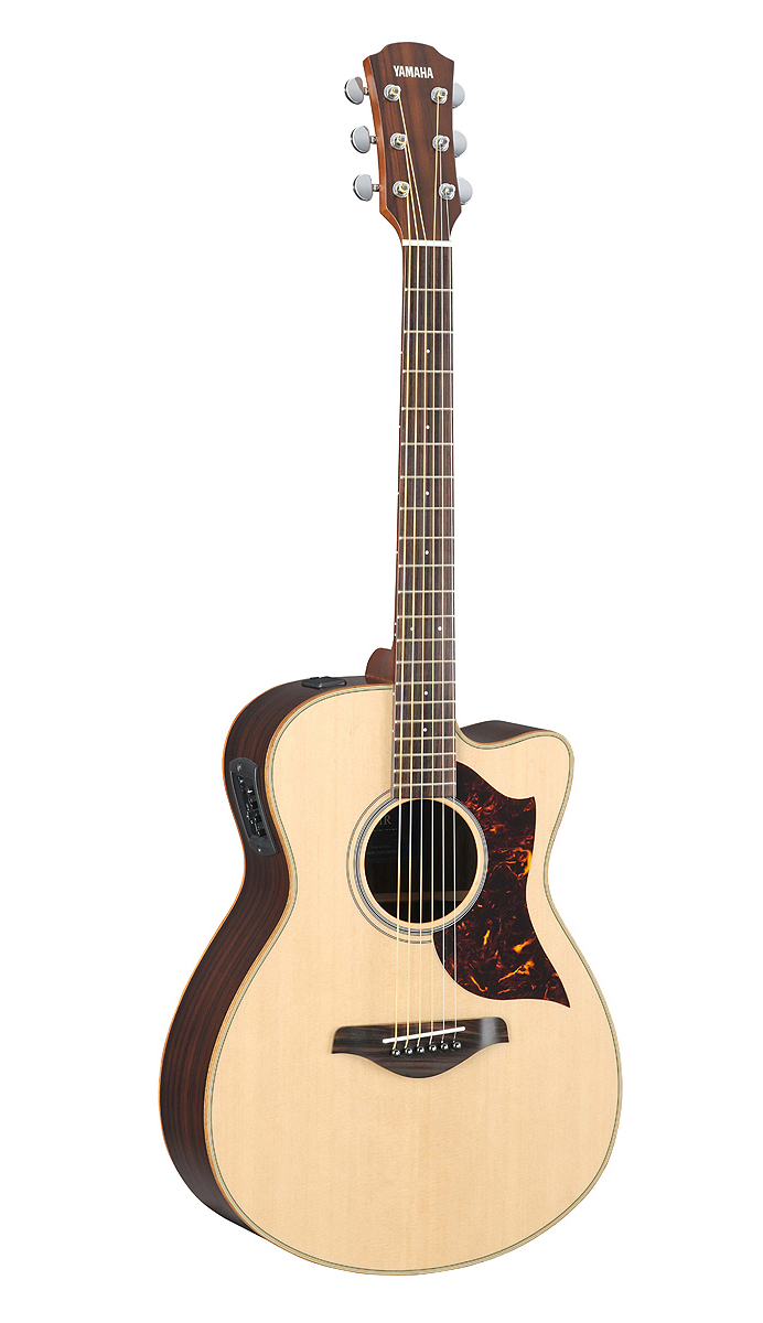 Vintage Natural Acoustic-Electric Small Body Cutaway Guitar