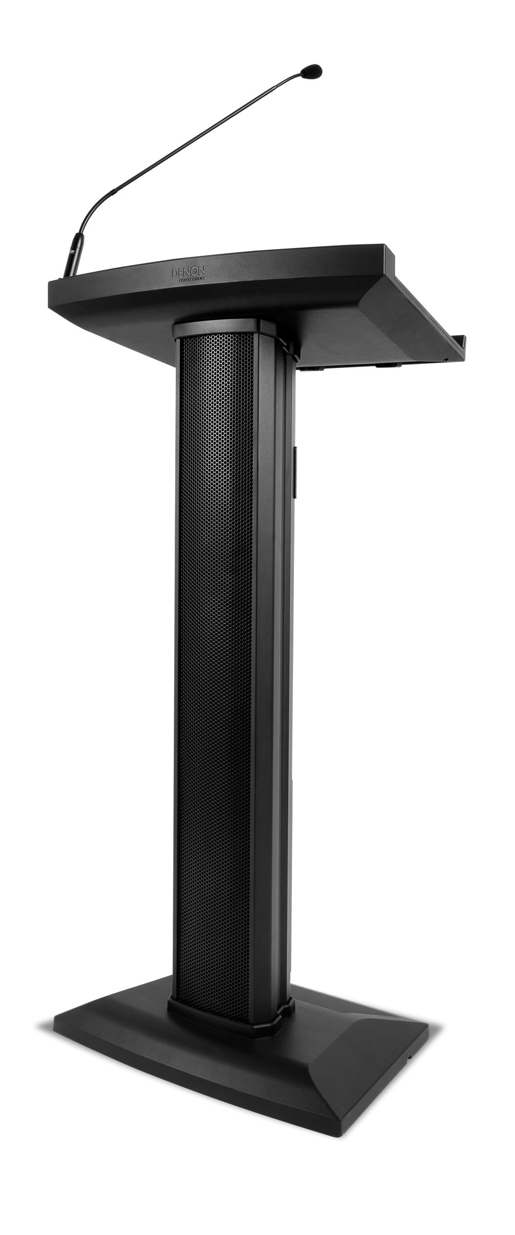Amplified Lectern with Built-in Speakers and Gooseneck Microphone