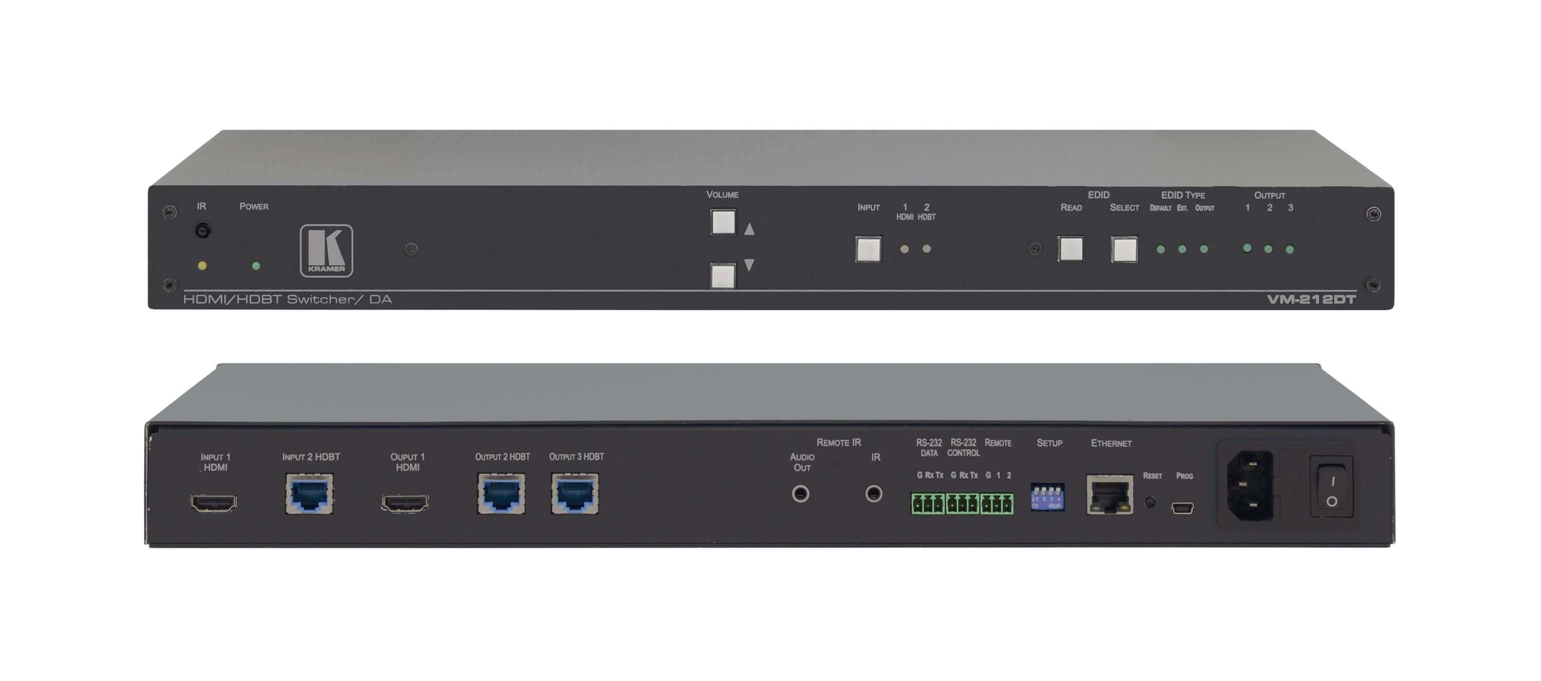 2x1:2 4K HDMI and HDBaseT Distribution Amplifier