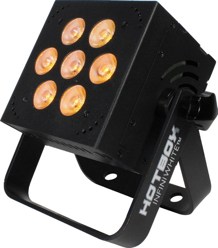 7x 5W, 3-in-1 ACW Professional LED PAR Fixture in Black