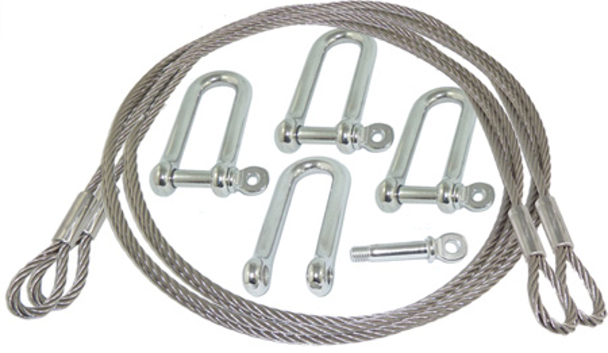 6 ft Steel Wire Rope with Closed Looped Ends