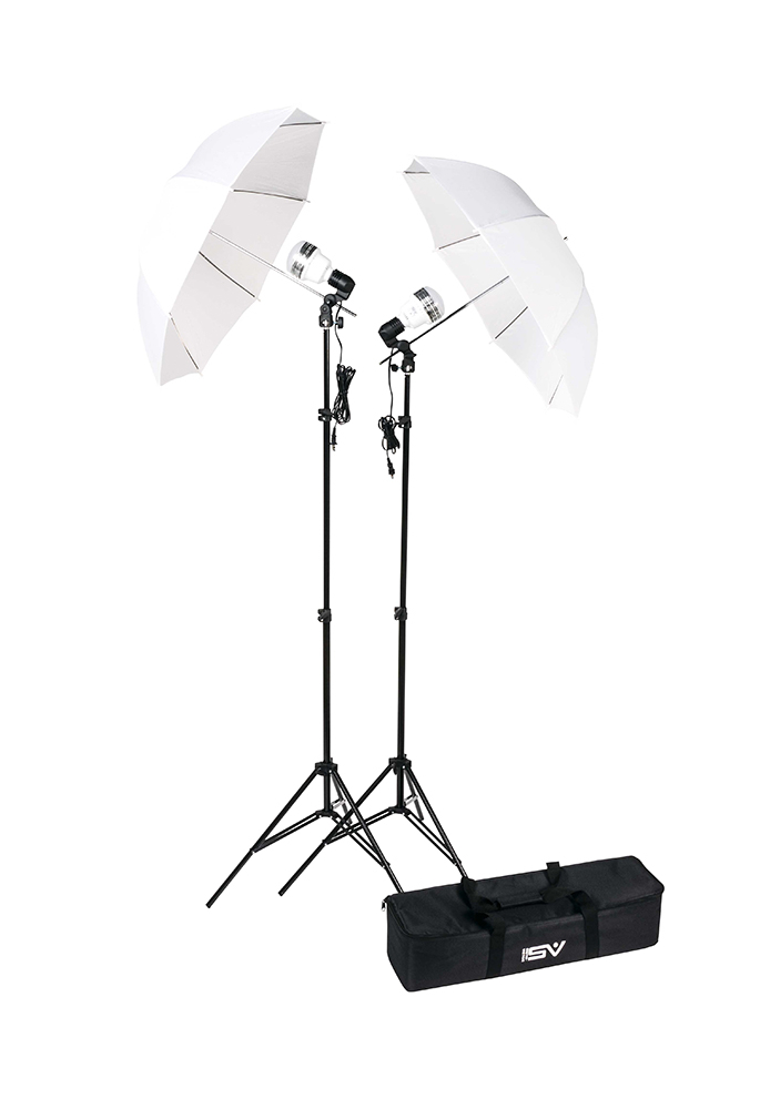 LED 750 Watt 2 Light Umbrella Kit