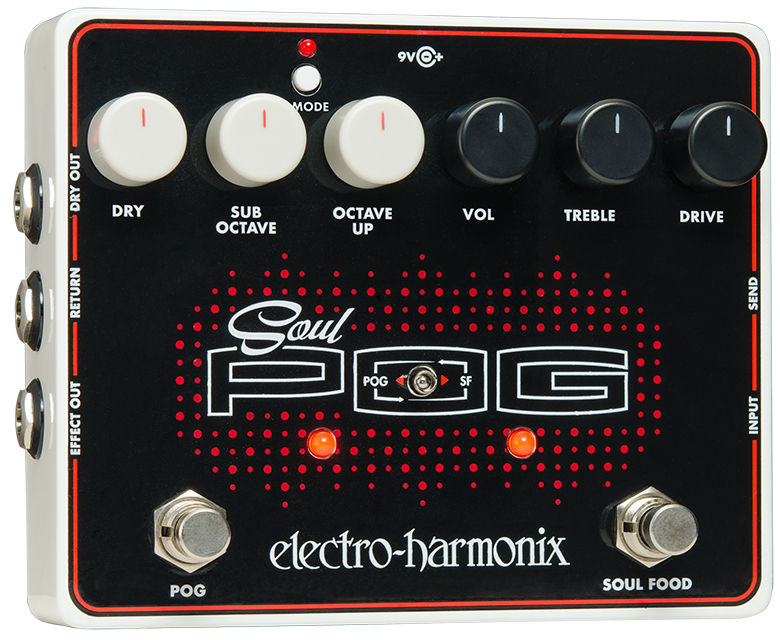 Overdrive and Polyphonic Octave Generator Multi-Effect Pedal