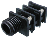 1/4" Mono Jack, Switched, Fully Threaded Nose