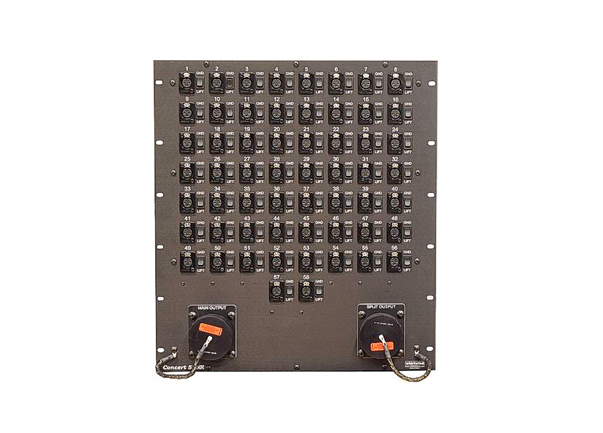 Concert Series Mic Splitter with 48 XLRF Inputs, 10 XLRM Returns, and Dual Transformer Splits