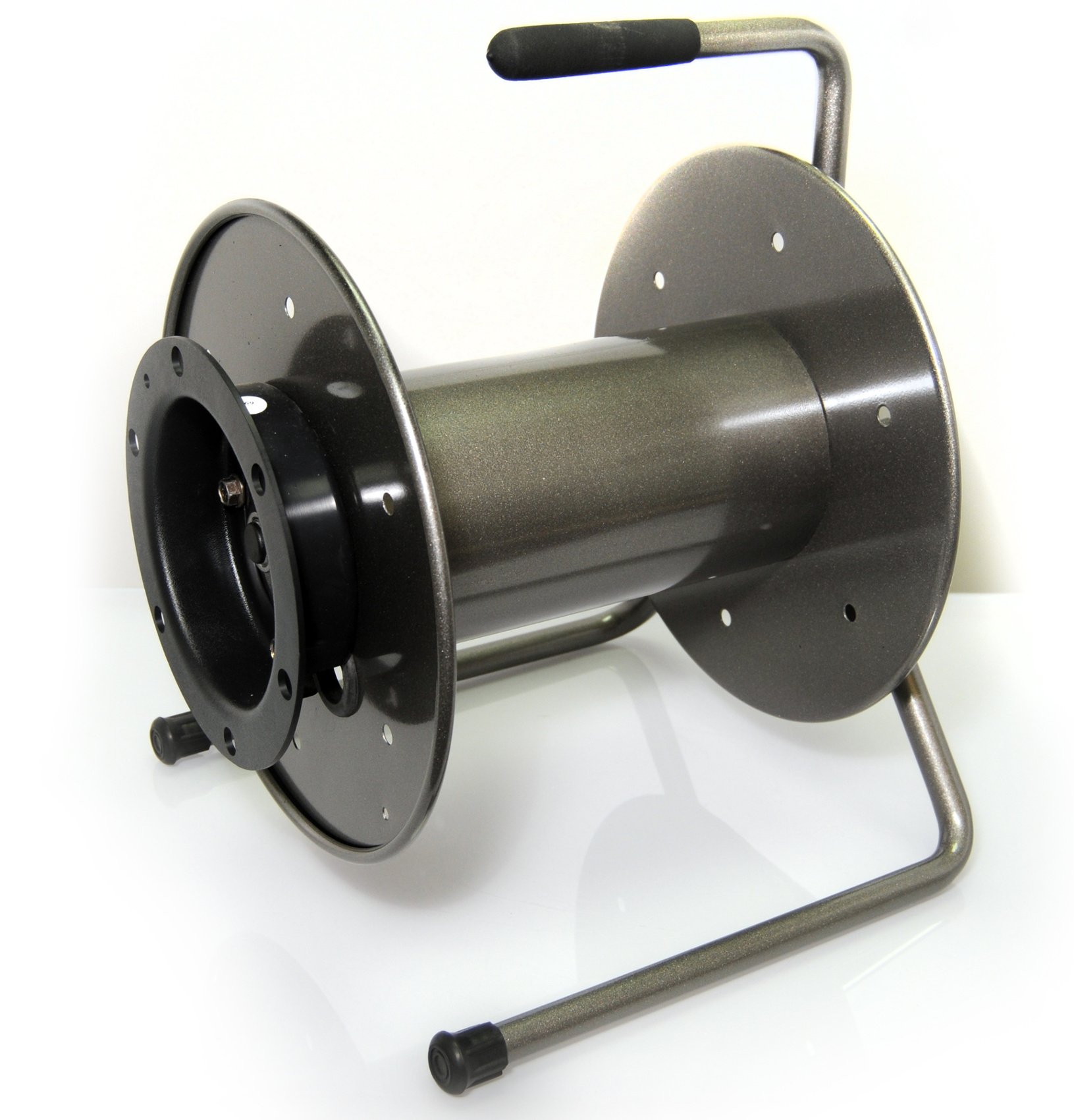 Grey Metal Cable Reel with Integral Handles
