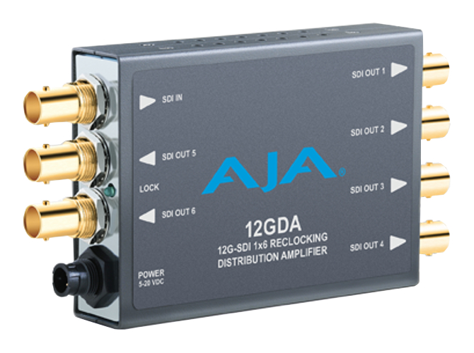 1x6 12G HD/SD SDI Reclocking Distribution Amplifier