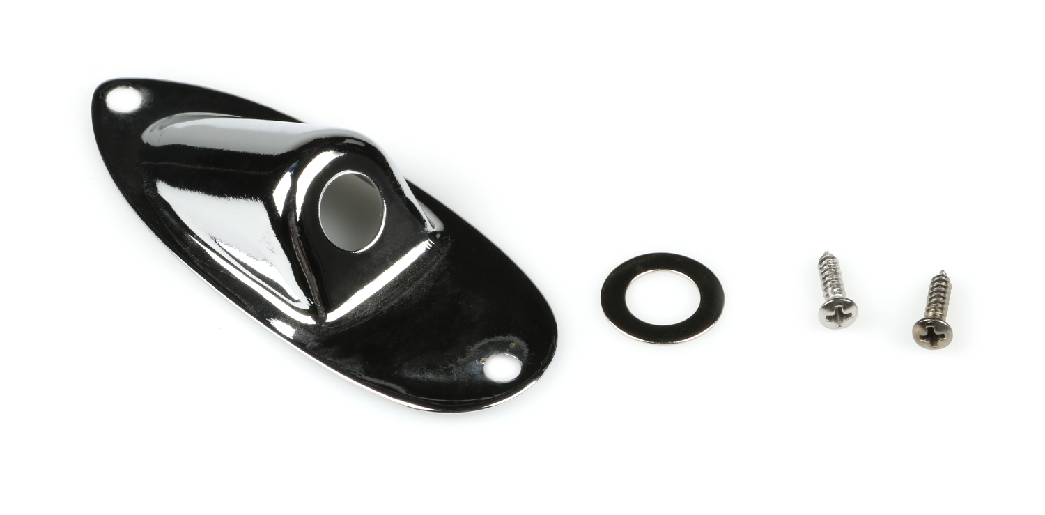 Strat Ferrule Chrome Jack Plate