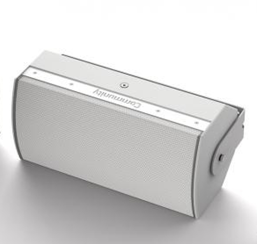 White High Output Dual 8" Two-Way Installation Loudspeaker, 90 x 60, 70V/100V, For Indoor Use