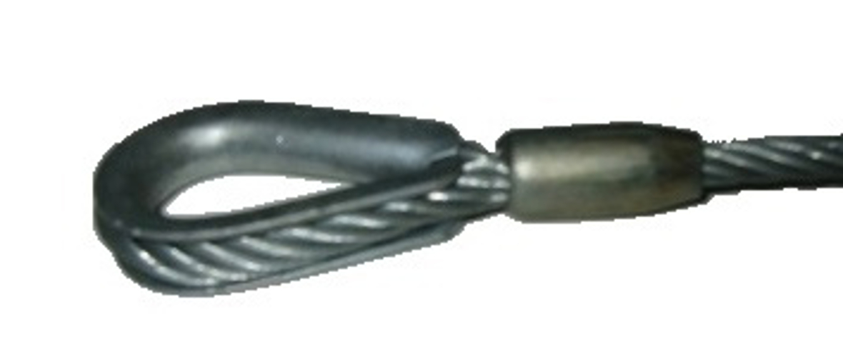 30" Black Wire Rope Assembly