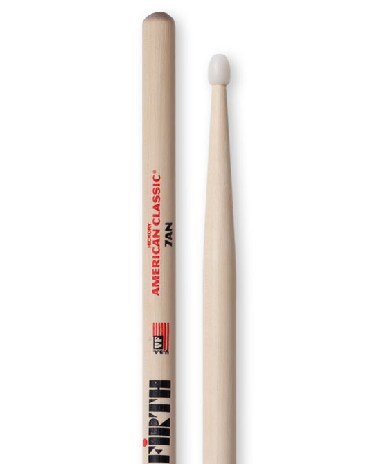 1 Pair of American Classic 7A Drumstics with Nylon Tear Drop Tip