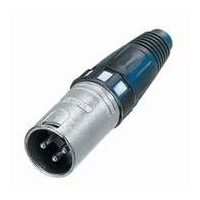 3-Pole Male XLR Cable Connector, RF-Protected, Gold Contacts