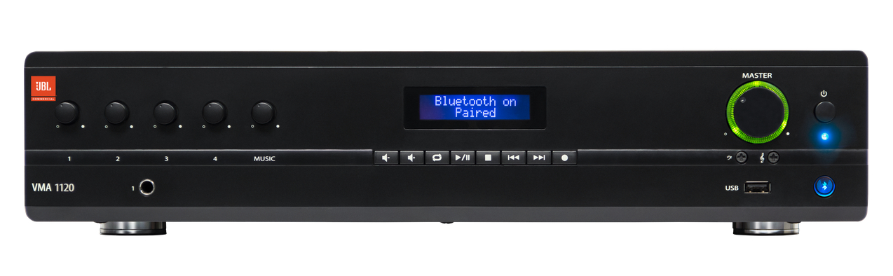 Mixer/Amplifier with 5 Inputs and 1 Output of 120-Watts of Power