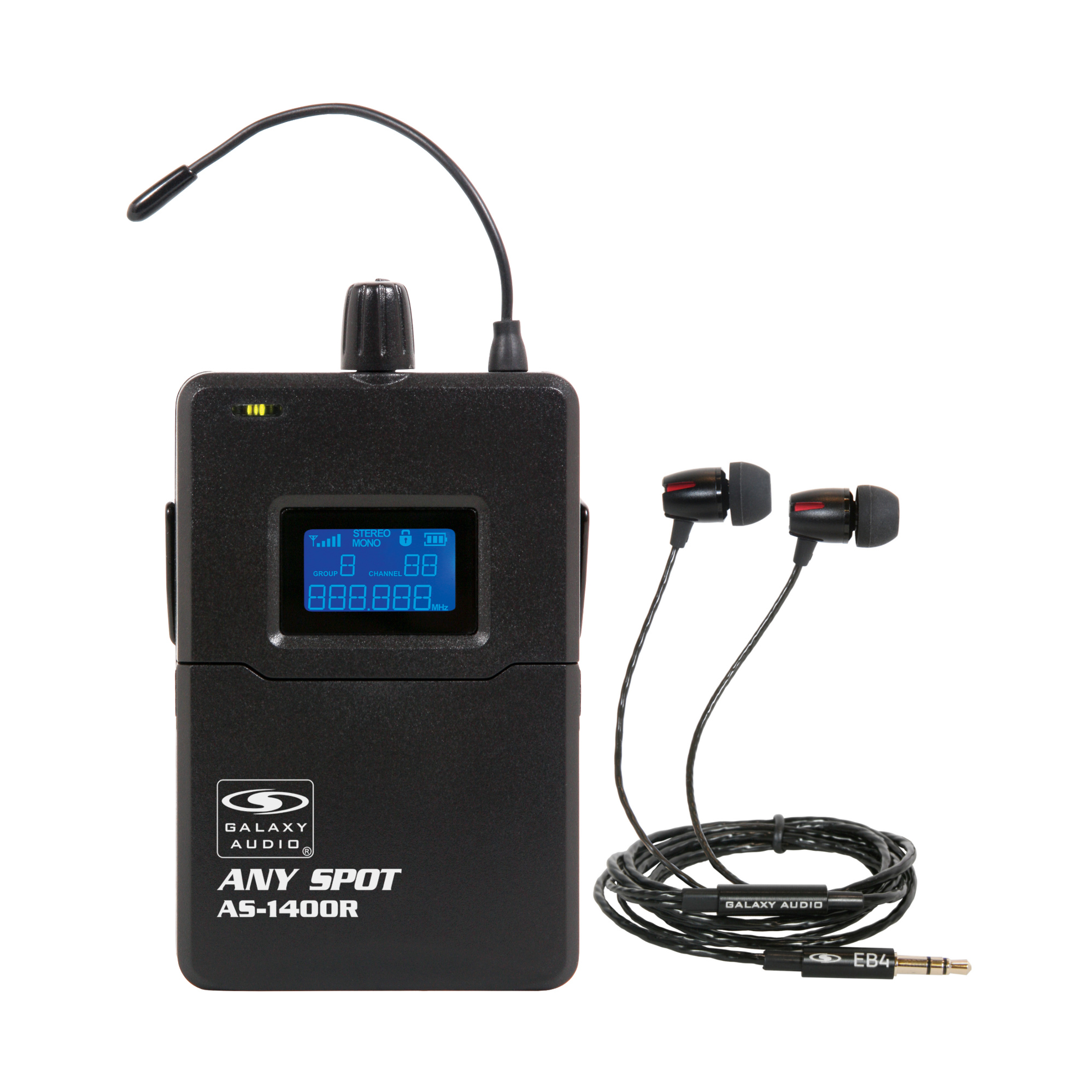 Wireless Personal Monitor Receiver Unit with EB4 Ear Buds Only