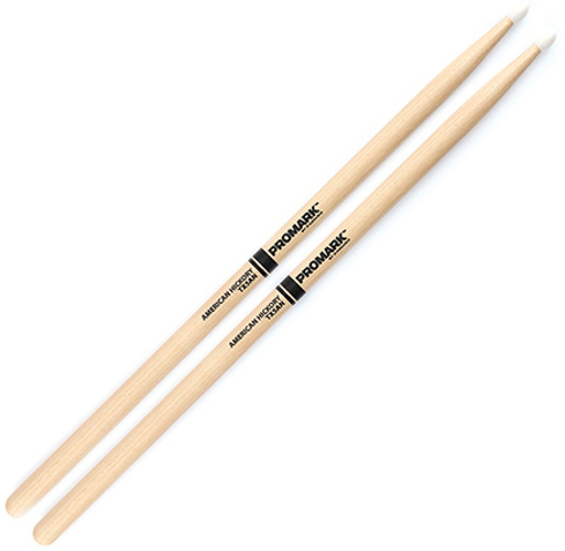 1 Pair of 5A Hickory, 16" L Drumsticks with Nylon Tips