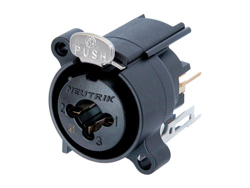 Combo XLR-F to 1/4" Stereo Jack with Vertical PCB Mount