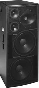 3-way Full Range Speaker (2 x 15", 2 x 7", 1 x 2", 90x70 Dispersion, 600W Continuous - Full Range Passive, Black)