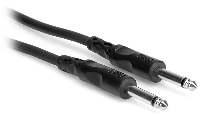 1ft Unbalanced Interconnect Audio Cable - 1/4" TS to Same