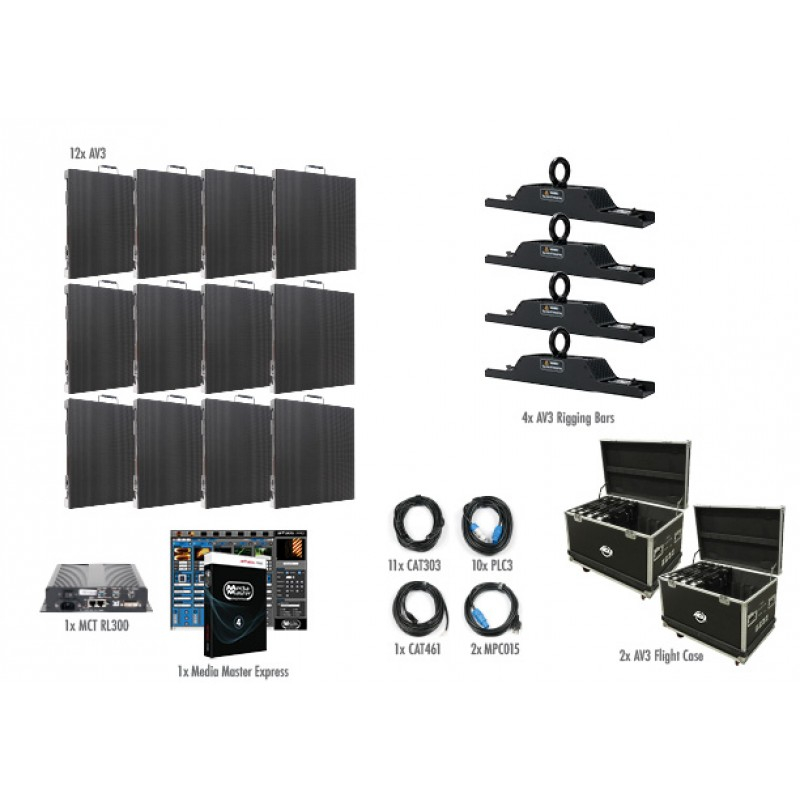 12 Panel 4x3 AV3 Video Wall Package