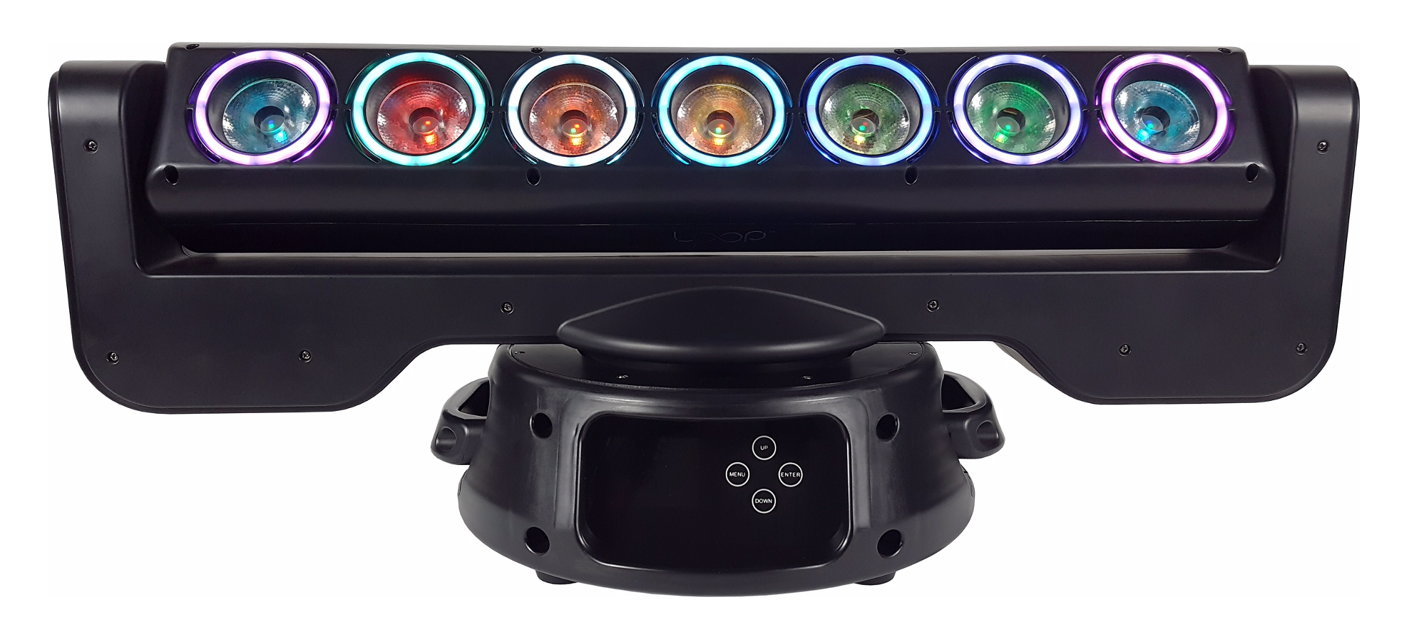 7x40W RGBW Multi-Beam Moving Head + LED Ring Effects with Infinite Pan & Tilt