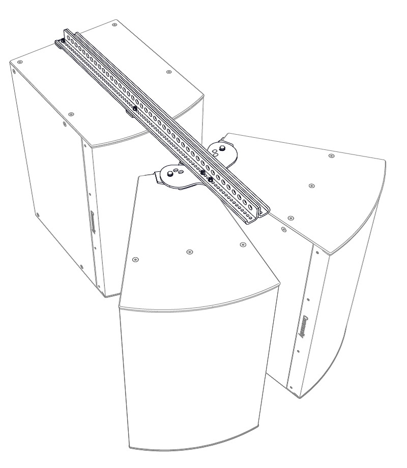 I SERIES Dual Horizontal Splay with Extension Kit for 3-Way Loudspeakers