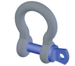 Anchoe Shackle with Screw Pin, 3/8", Silver
