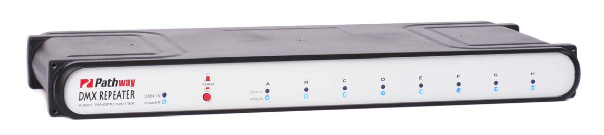 DMX Repeater with 8-Way Front RJ45 Ethercon Connection