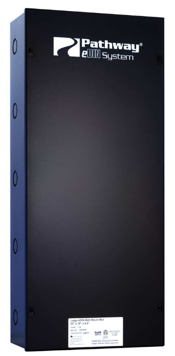 10" x 23" x 4.5" eDIN System Enclosure with Three 9" Horizontal DIN Rails