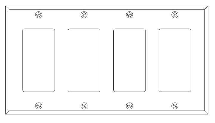 Four Gang Faceplate