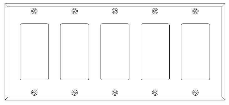 Five Gang Faceplate