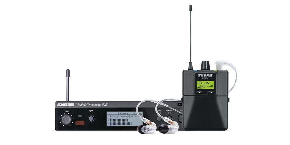 In-Ear Monitor Kit with (1) P3TRA215CL System, (1) P3RA and (1) SE215-CL