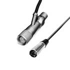10M Microphone Cable with 5-Pin XLR Integral Swivel Mount in Satin Nickel Finish