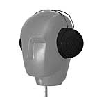 Black Headphone-Style Windscreen for KU 100 Dummy Head Binaural Stereo Microphone