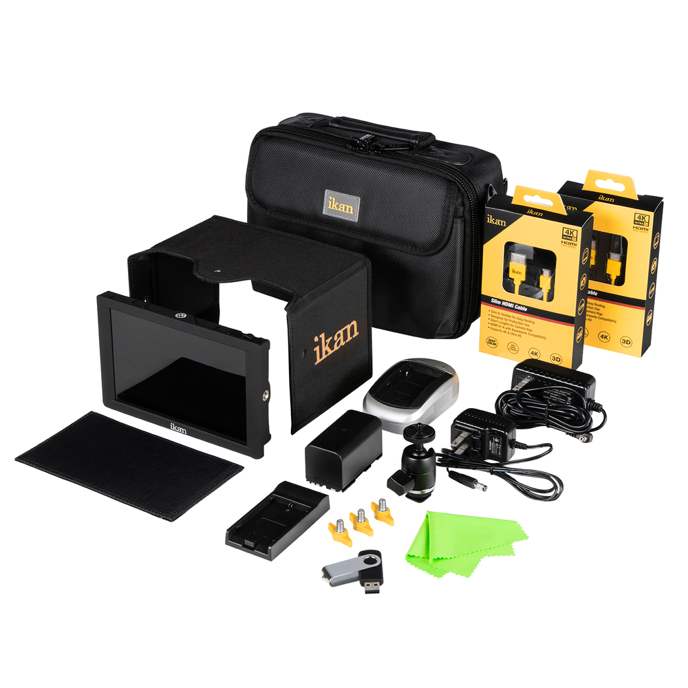7" 4K HDMI On-Camera Monitor Deluxe Kit