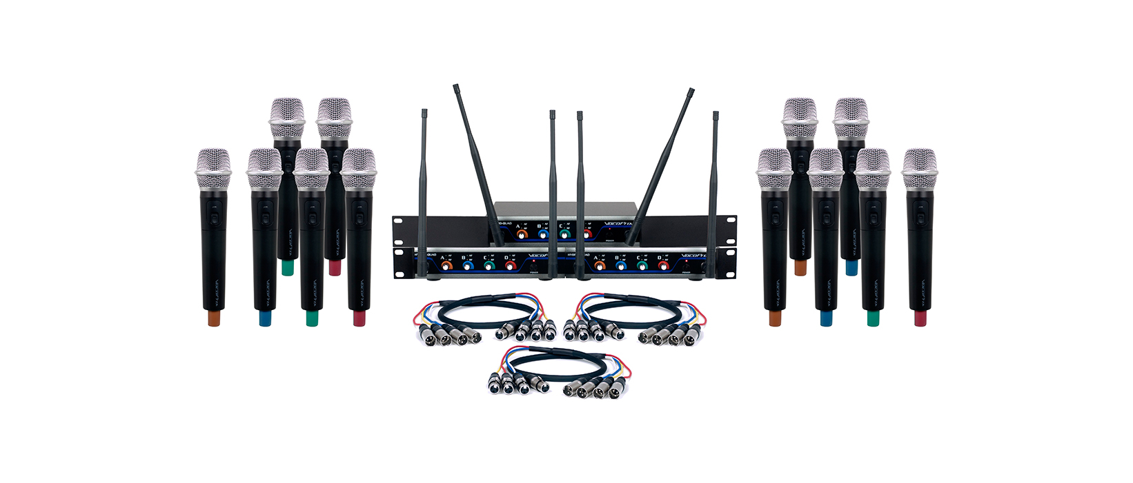 Twelve Channel UHF Wireless Handheld Microphone System