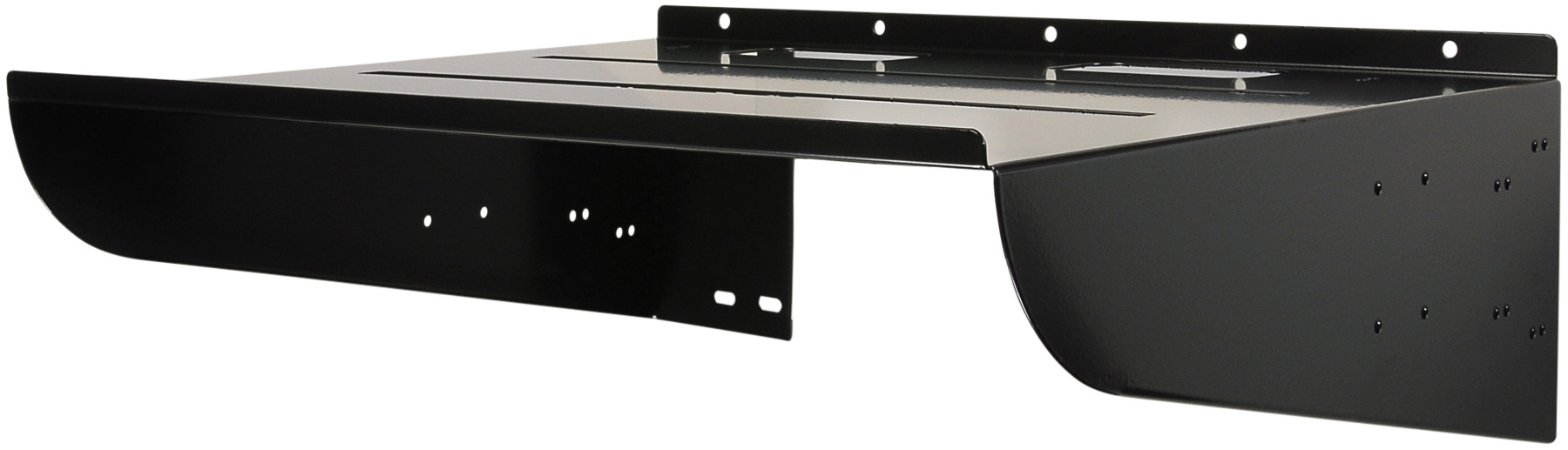 20" x 16" Steel Wall Mount Equipment Shelf in Black