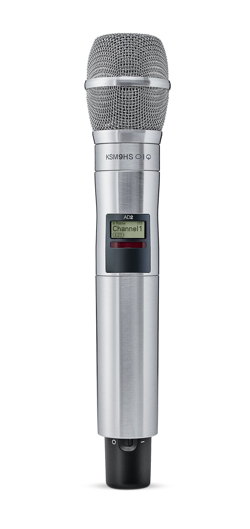 Axient Digital Handheld Transmitter with a KSM9HS Microphone Capsule in Nickel Finish