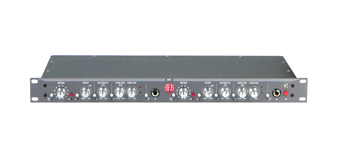 2-Channel Preamp 1RU Ribbon Mic Preamp with EQ and DI