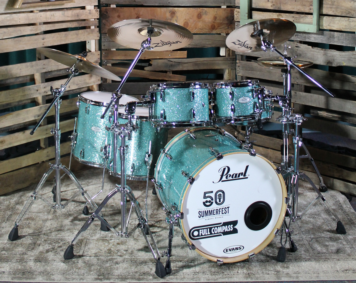 6-Piece Music City Custom MRV Shells with Turquoise Glass Finish