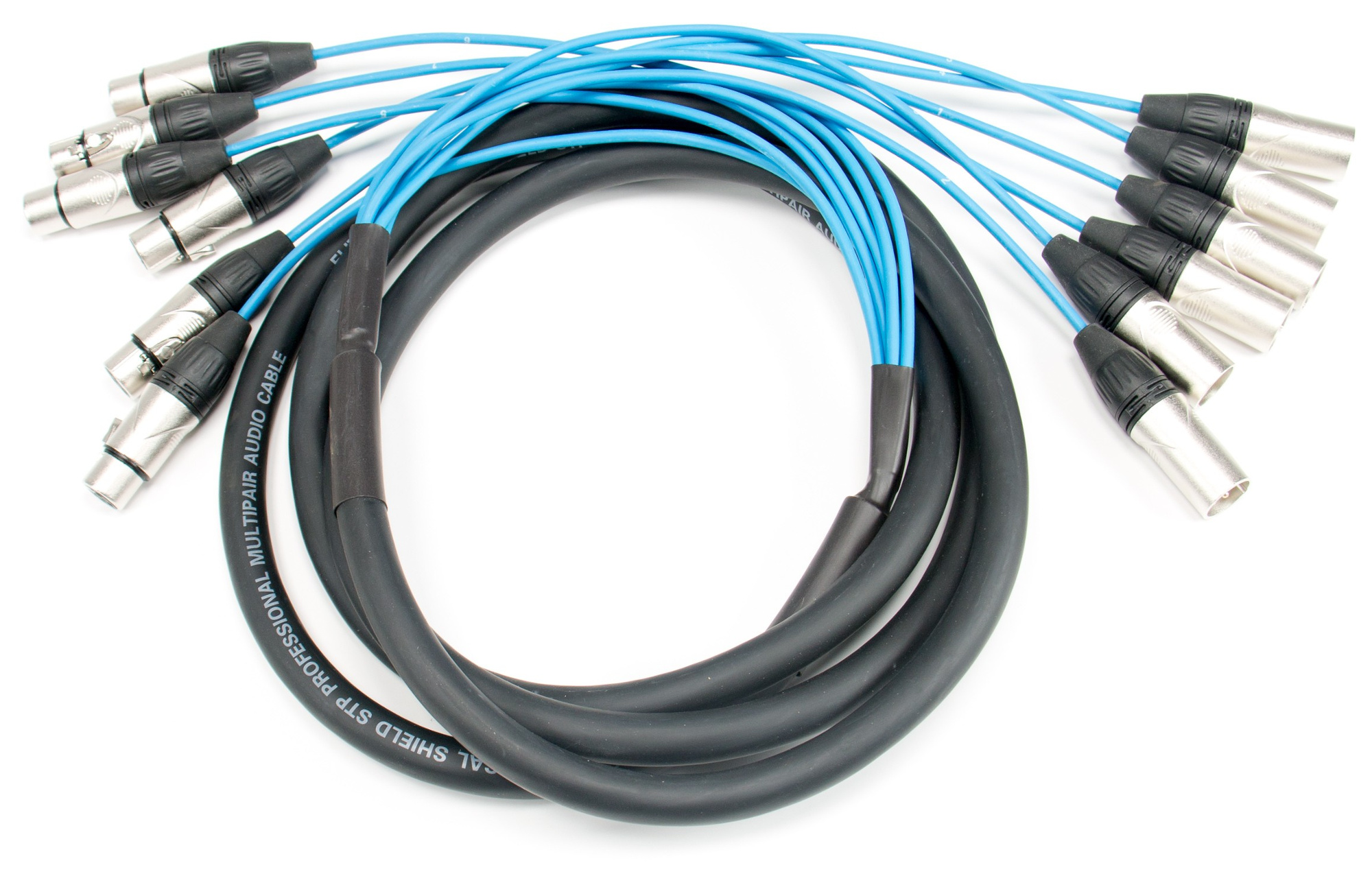 15 ft 6-Channel Fan to Fan XLR Extension Snake