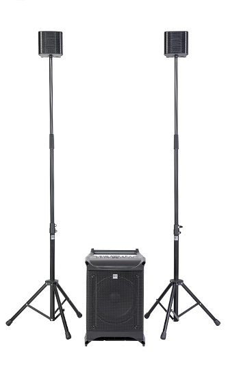 Ultra-Compact Portable PA with Stereo Pole Set