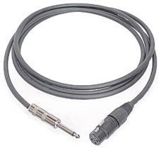 Microphone Cable, Unbalanced 1/4" Male to XLR Female, 10 Feet