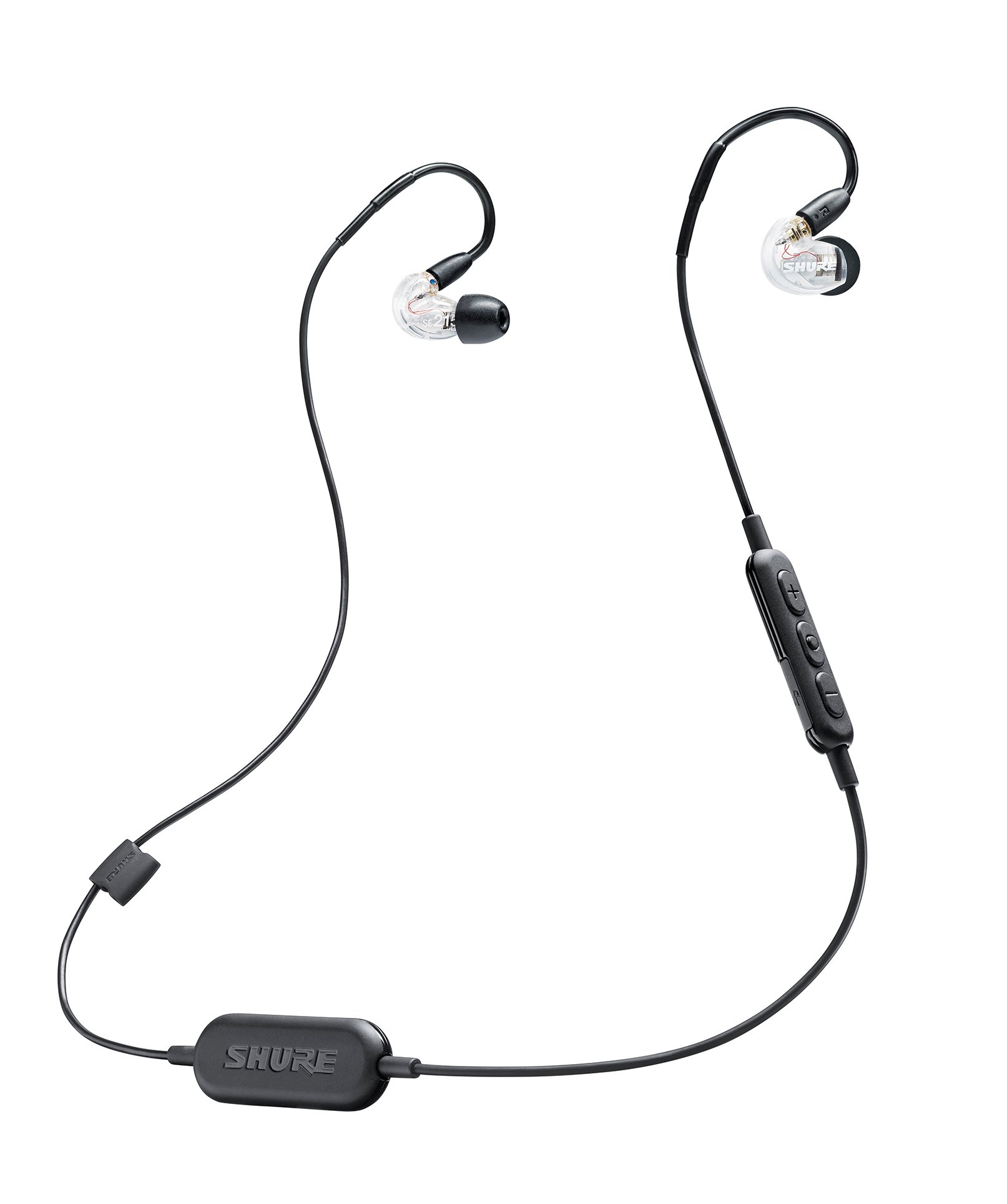 Single-Driver Sound Isolating Earphones with Bluetooth, Clear Housing