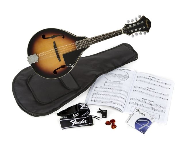 Mandolin with Rosewood Fingerboard, Sunburst Finish, and Accessories